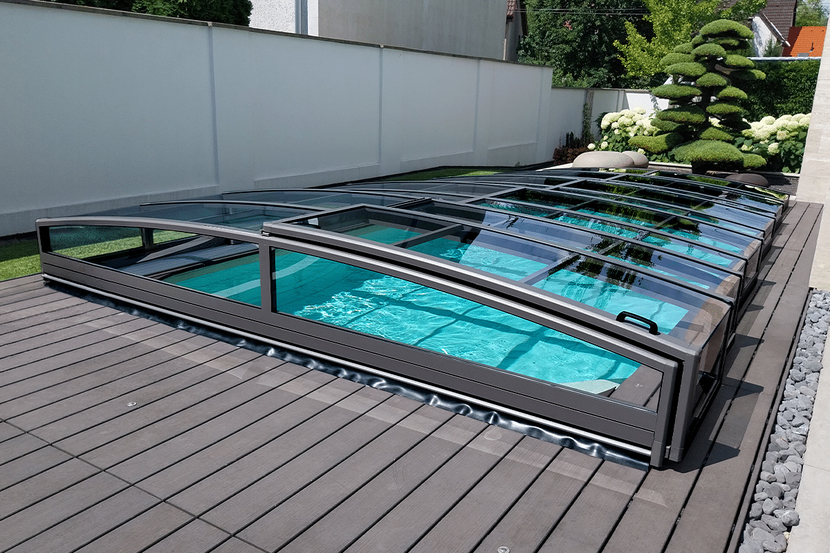 Pooltak Future 3,5 x 7 m - Antracit, Bred 