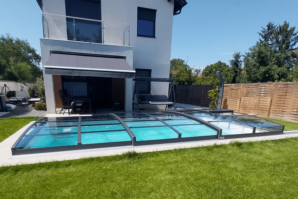 Pooltak Future 3,5 x 7 m - Antracit, Bred 