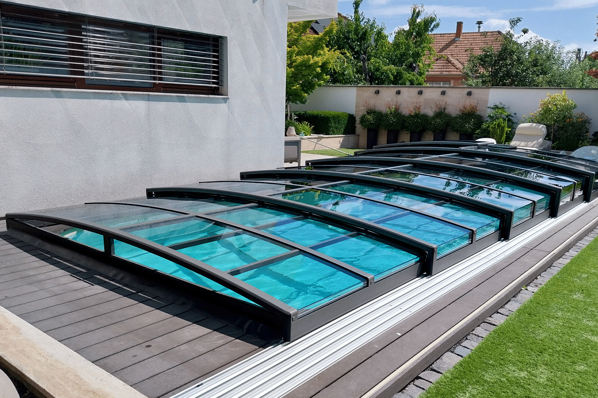 Pooltak Future 3,5 x 7 m - Antracit, Smal