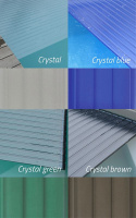 Polykarbonat lameller i Kristall, Blå Kristall, Grön Kristall, & Brun Kristall