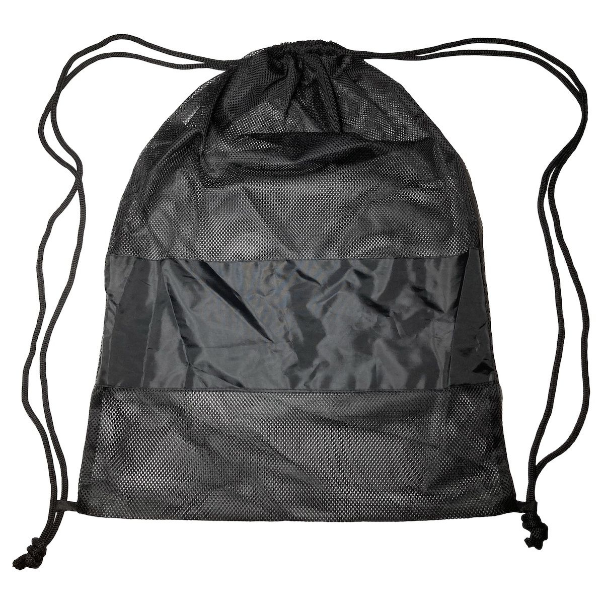 Meshväskan mot en vit bakgrund