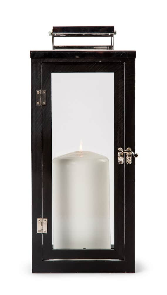 Ljuslykta i Svart Trä, 40cm