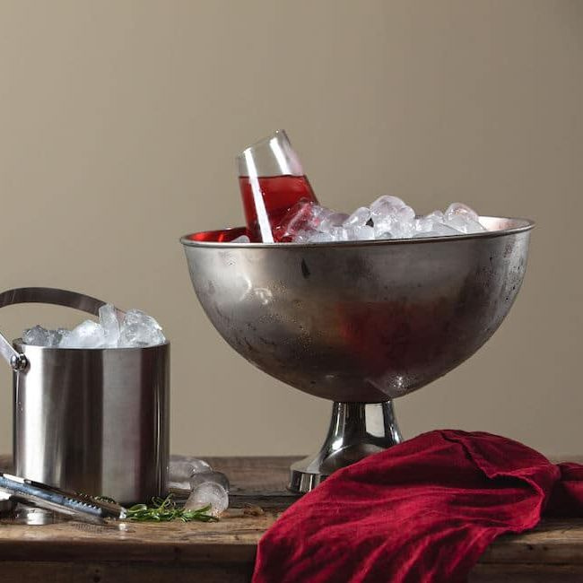Champagneskål i Aluminium, med Fot