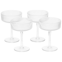 Champagnecoupe, 4-pack Fyra glas mot en vit bakgrund