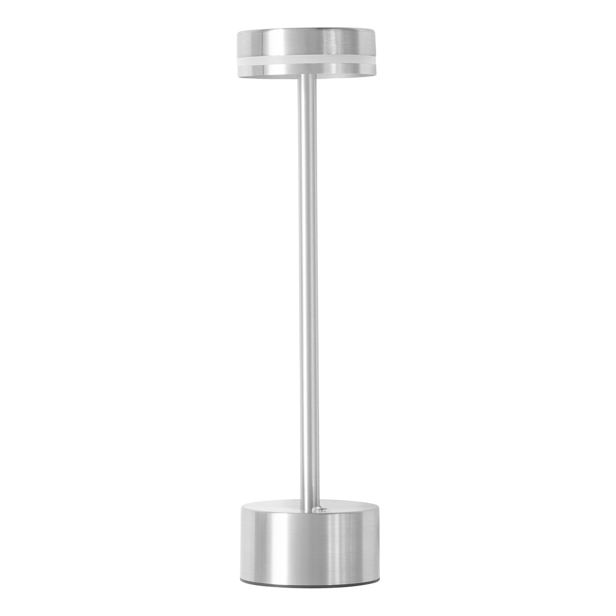 Uppladdningsbar LED Lampa, Stålfärgad