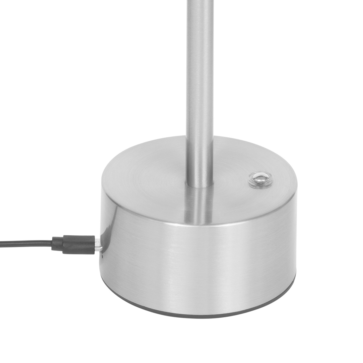 Uppladdningsbar LED Lampa, Stålfärgad