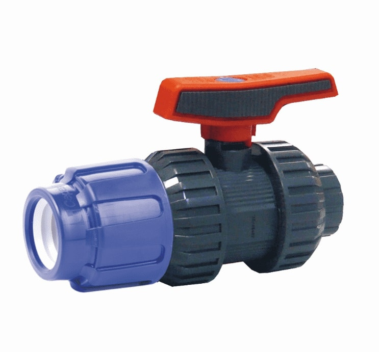 PEM Kulventil Övergång till PVC Ø50mm