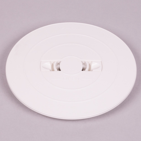 Locket mot en grå bakgrund