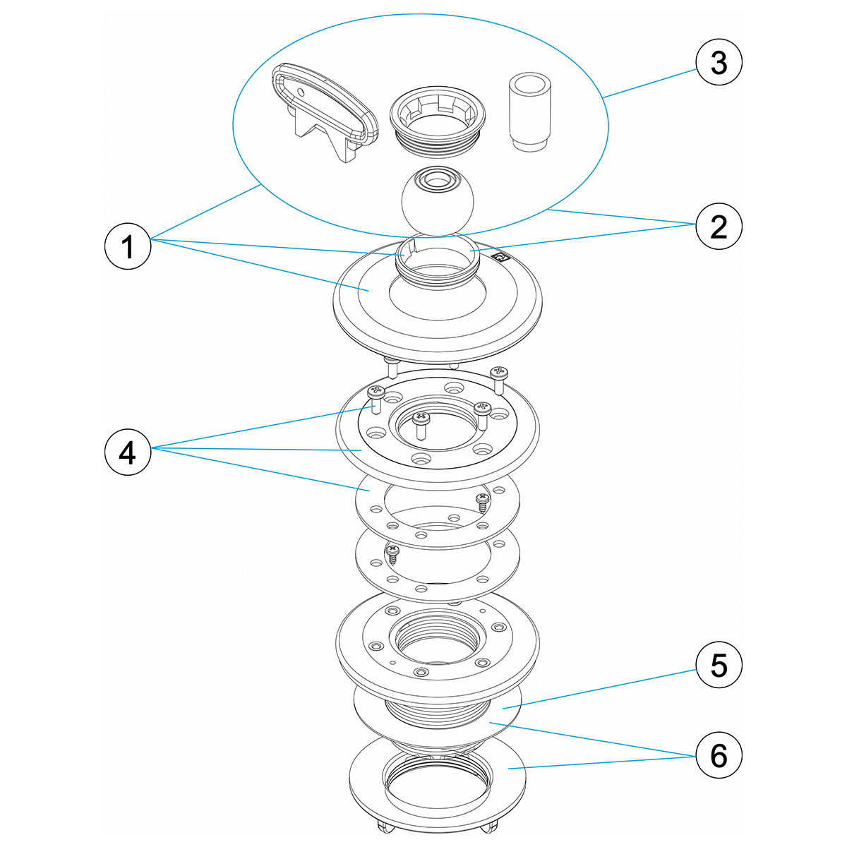 Sprängskiss på ett inlopp