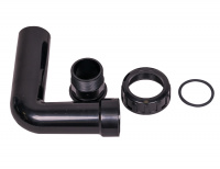 Anslutningar för Sidoventiler på Astral Sandfilter Anslutningarna mot en grå bakgrund