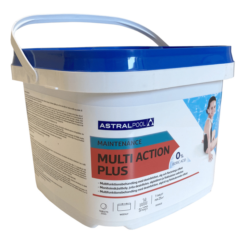 En hink med Multiaction Plus mot en vit bakgrund