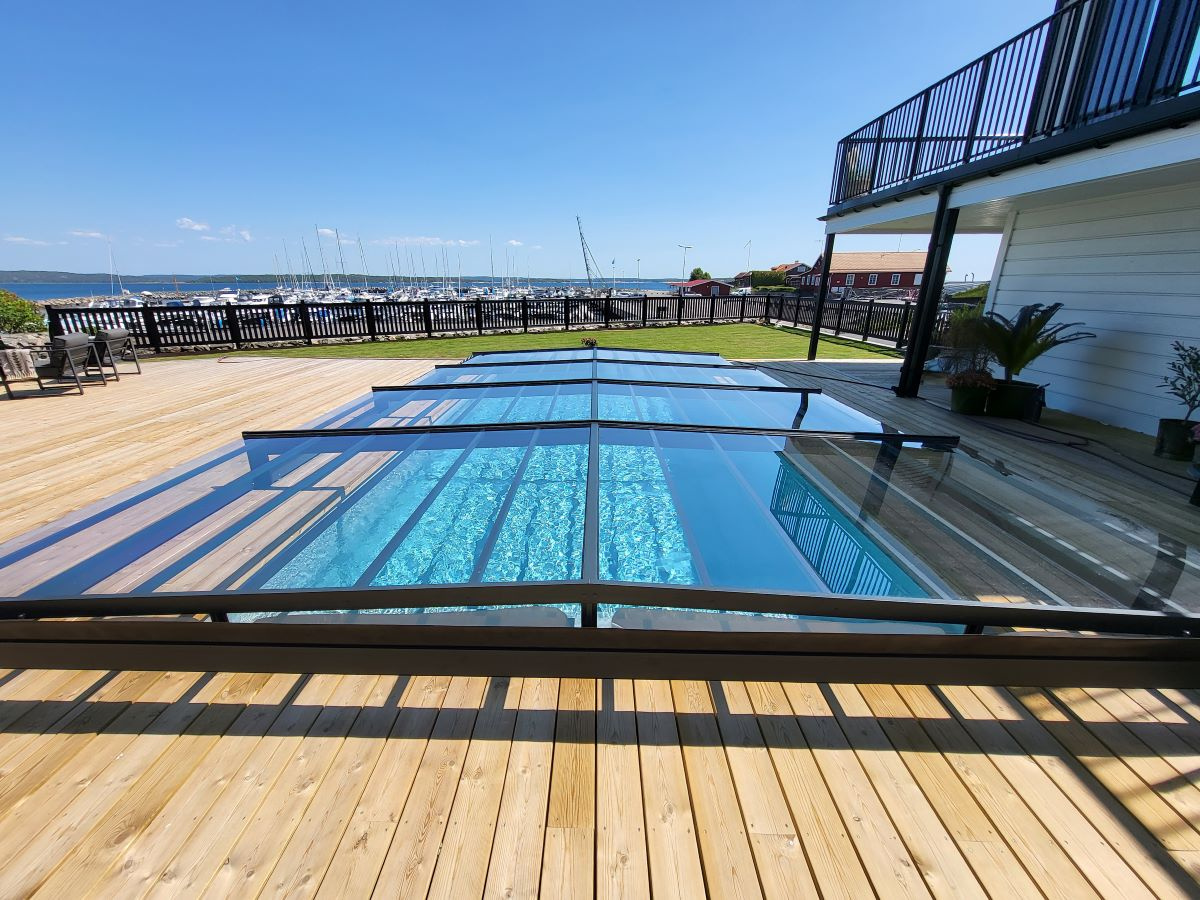 Ultra Pooltak 3,5 x 7 m, Smal för pooler utan kantsten eller sarg