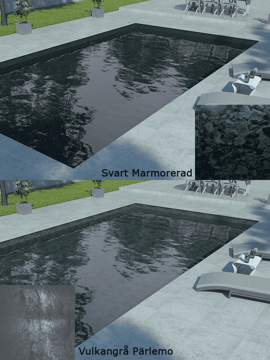 Svart Marmorerad & Vulkangrå Pärlemo