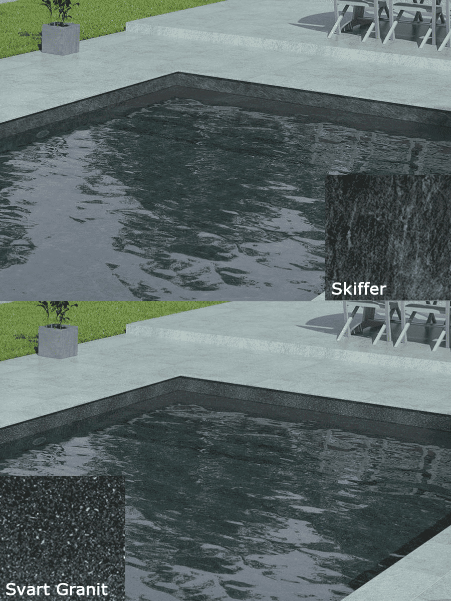 Skiffer & Svart Granit