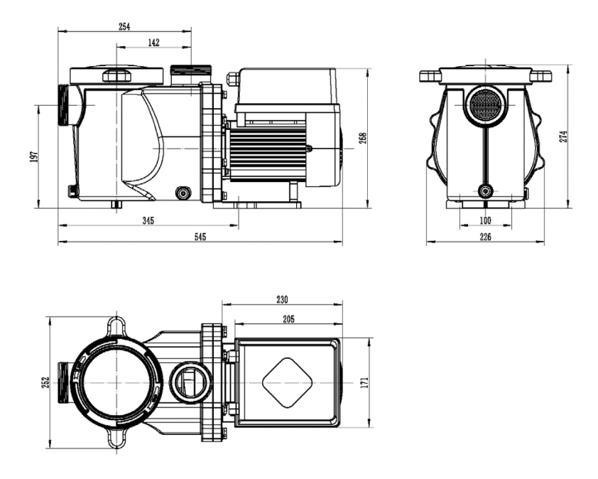 Ritningar på produkten och dess dimensioner