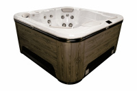 Spabad Signature Self-Cleaning 655 - Platinum Spabadet sett snett ovanifrån mot en vit bakgrund