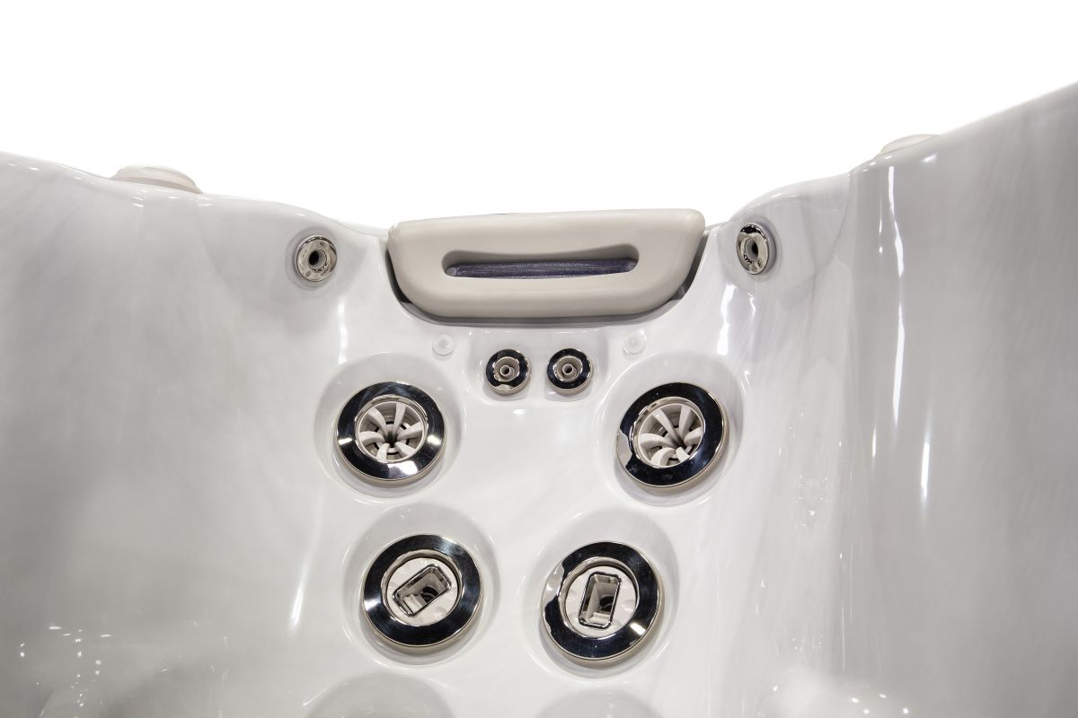 Närbild på en av sittplatsernas jetmunstycken