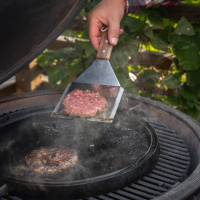 Burgarspade XXL Acacia Trä Burgarspaden används för att vända hamburgare