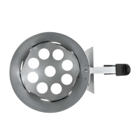 Skorstenständare för Kolgrill Skorstenständaren rakt ovanifrån mot en vit bakgrund