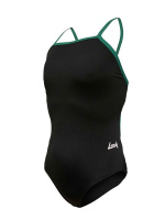 Baddräkt Montana, Grön - UK 24 Baddräkten sedd snett framifrån