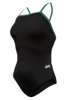 Baddräkt Montana, Grön - UK 44 Baddräkten sedd snett framifrån