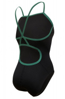 Baddräkt Montana, Grön - UK 44 Baddräkten snett bakifrån