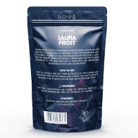 Sauna Frost Bastukristaller, 25g Baksidan av förpackningen till Sauna Frost