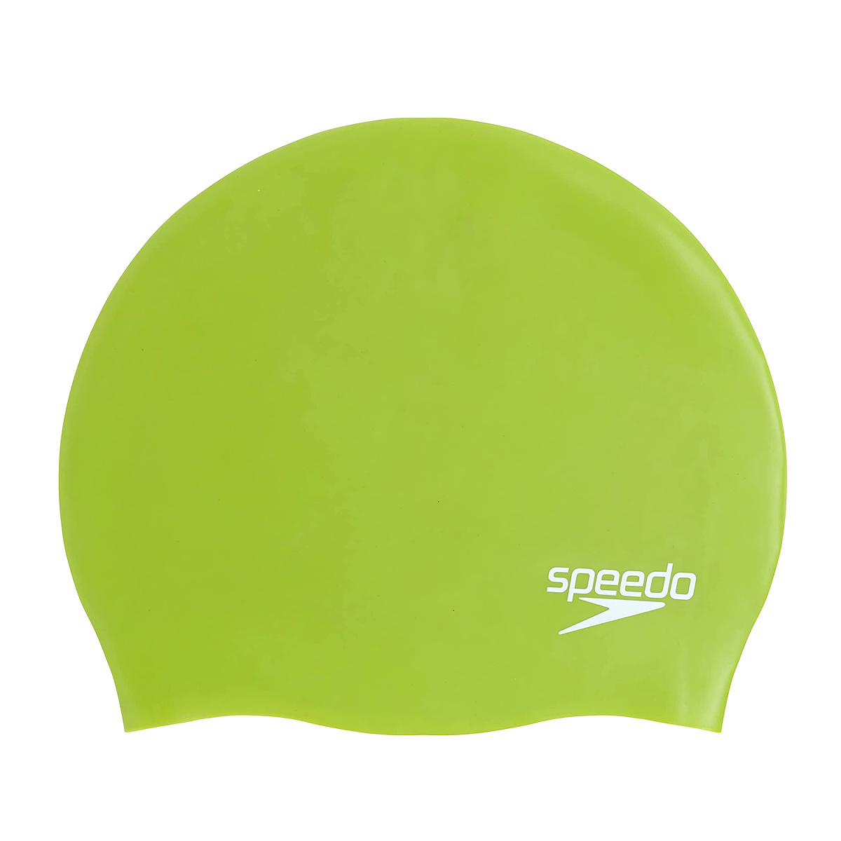 Badmössan i limegrönt mot en vit bakgrund