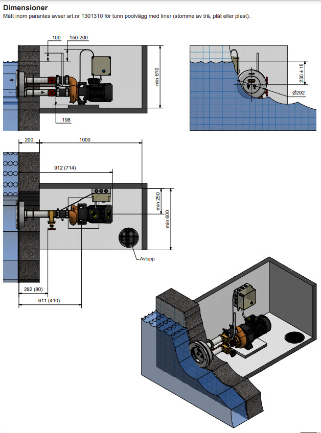 Montering av Jet Swim Motion Marine