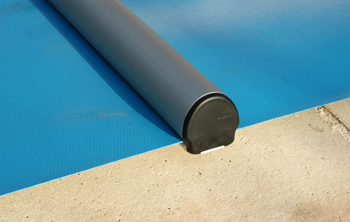 Närbild på skyddets aluminiumprofiler