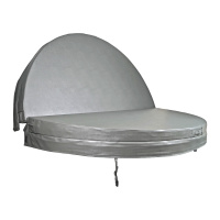 Spalock Ø200 cm - Grå Spalocket mot en vit bakgrund