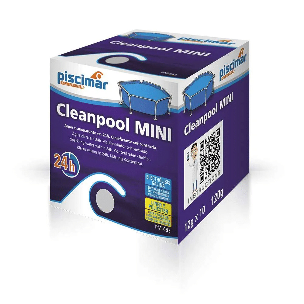Cleanpool mini rengöringstabletter i sin förpackning 