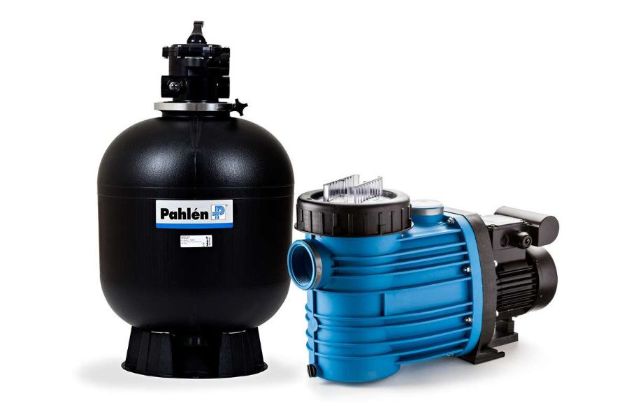 Cirkulationspump och sandfilter ingår i paketet