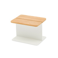 STAY Flex Teak Sidobord, Vit STAY Flex Teak Sidobord, Vit