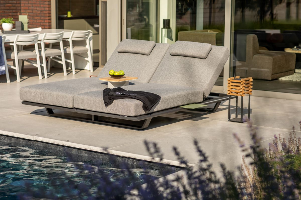 STAY Flex Teak Sidobord, Vit