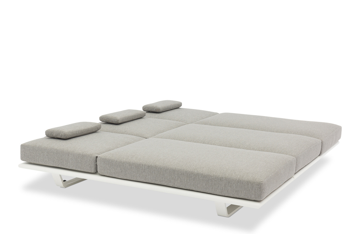 STAY Flex Solsäng Trippel, Mörkgrått Tyg & Mörkgrå Ram