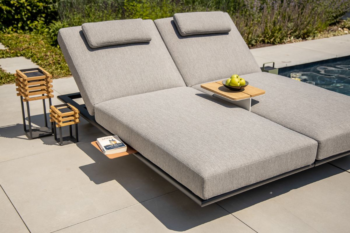 STAY Flex Solsäng, Mörkgrått Tyg & Mörkgrå Ram