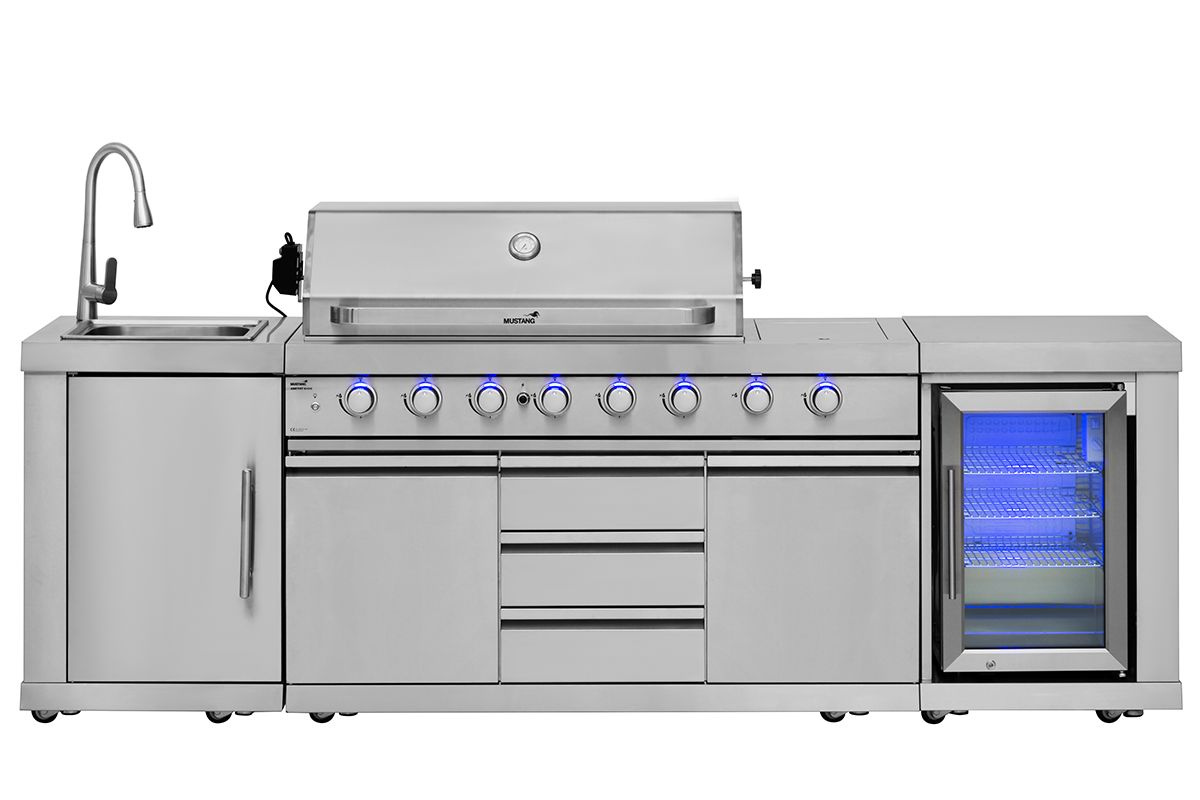 Gasolgrill Ametist 6+2, Sommarkök med Kylskåp