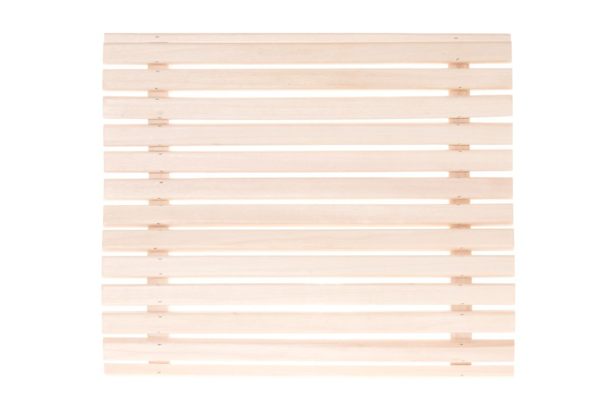 Bastukudden i asp sedd ovanifrån mot en vit bakgrund