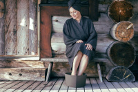 Tvättfat för Bastu i Svart Biokomposit Tvättfat för Bastu i Svart Biokomposit