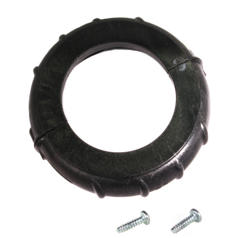 Muttern sedd ovanifrån med två skruvar