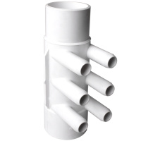 Spa PVC Grenrör 2-tum med 6st utlopp   Spa PVC Grenrör 2-tum med 6st utlopp