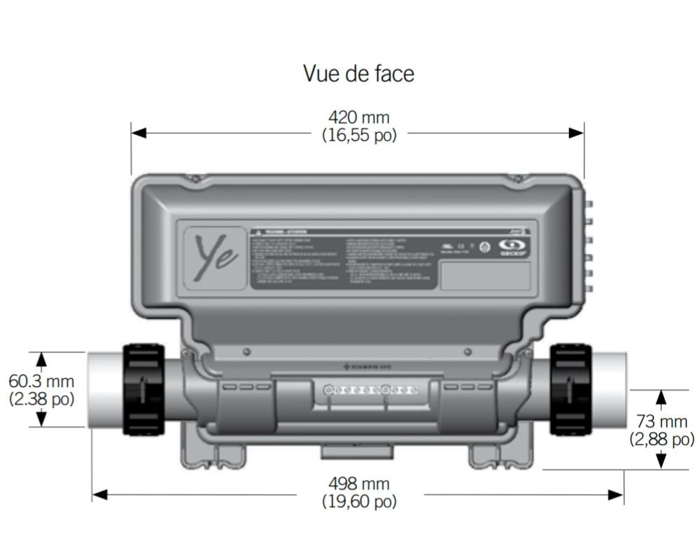Styrenhet Gecko IN.YE-5, inkl. 3kW Värmare