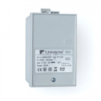 Transformator 60W 12V Transformatorn mot en vit bakgrund